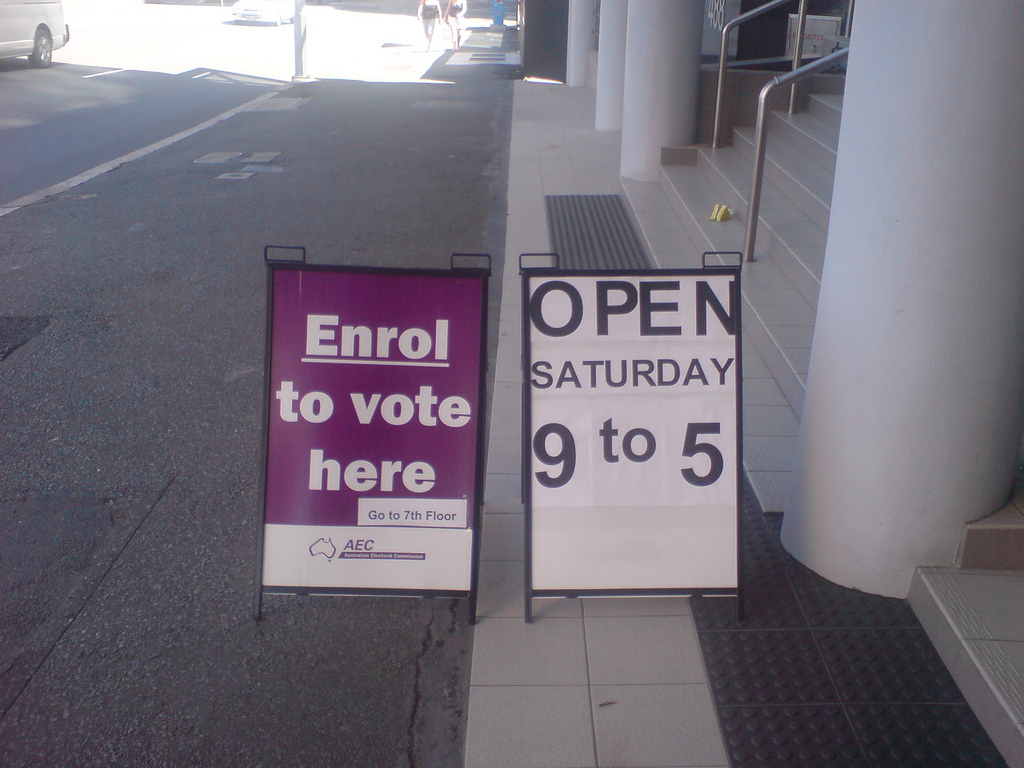 Australian Electoral Commission open on Sat 090228 for last day to enrol to vote for #qldelection09