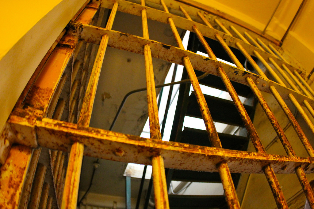 Rusty jail door