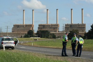 Police road block - Replace Hazelwood Coal Power Station