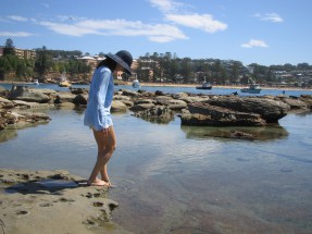 Terrigal Headland; chilly rock pool