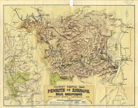 Tourist sketch map, Penrith to Eskbank, Blue Mountains NSW 1921