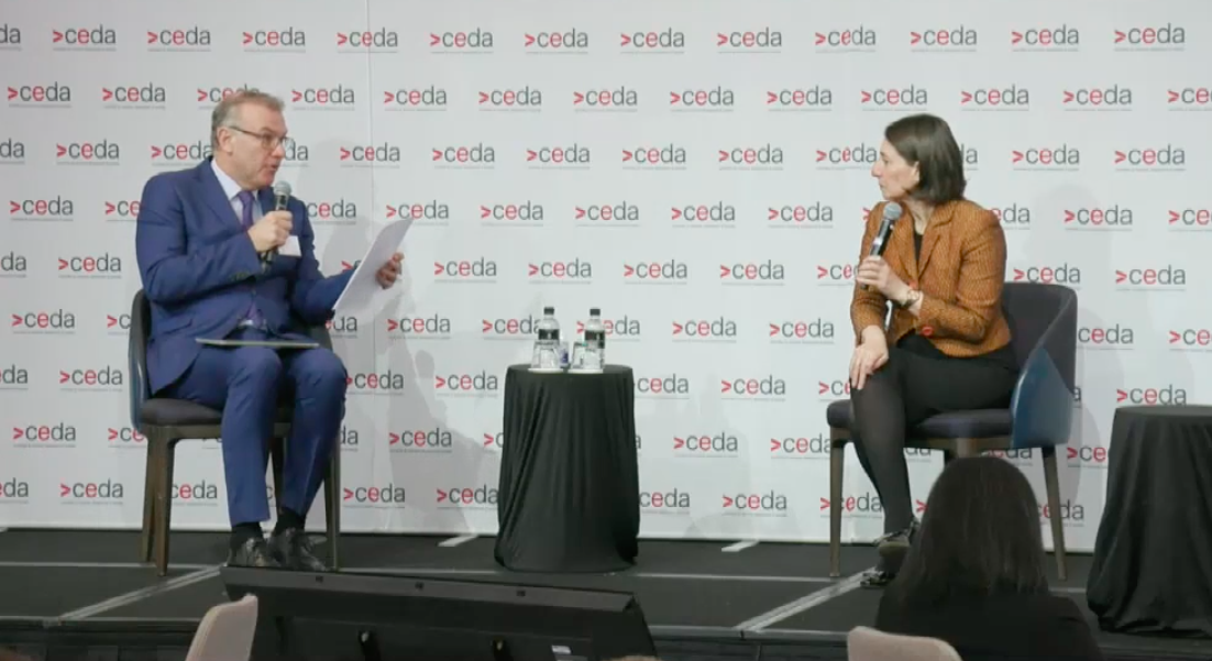 Gladys Berejiklian during a Q&A session.